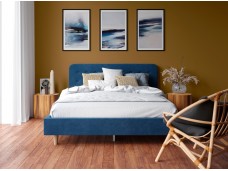 Кровать с латами Легато 180х200, синий без пуговиц