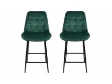 Комплект полубарных стульев Кукки, зеленый