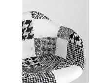 Кресло DSW пэчворк черно-белое