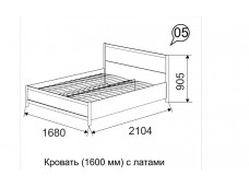 Кровать без основания Вива 05 160х200